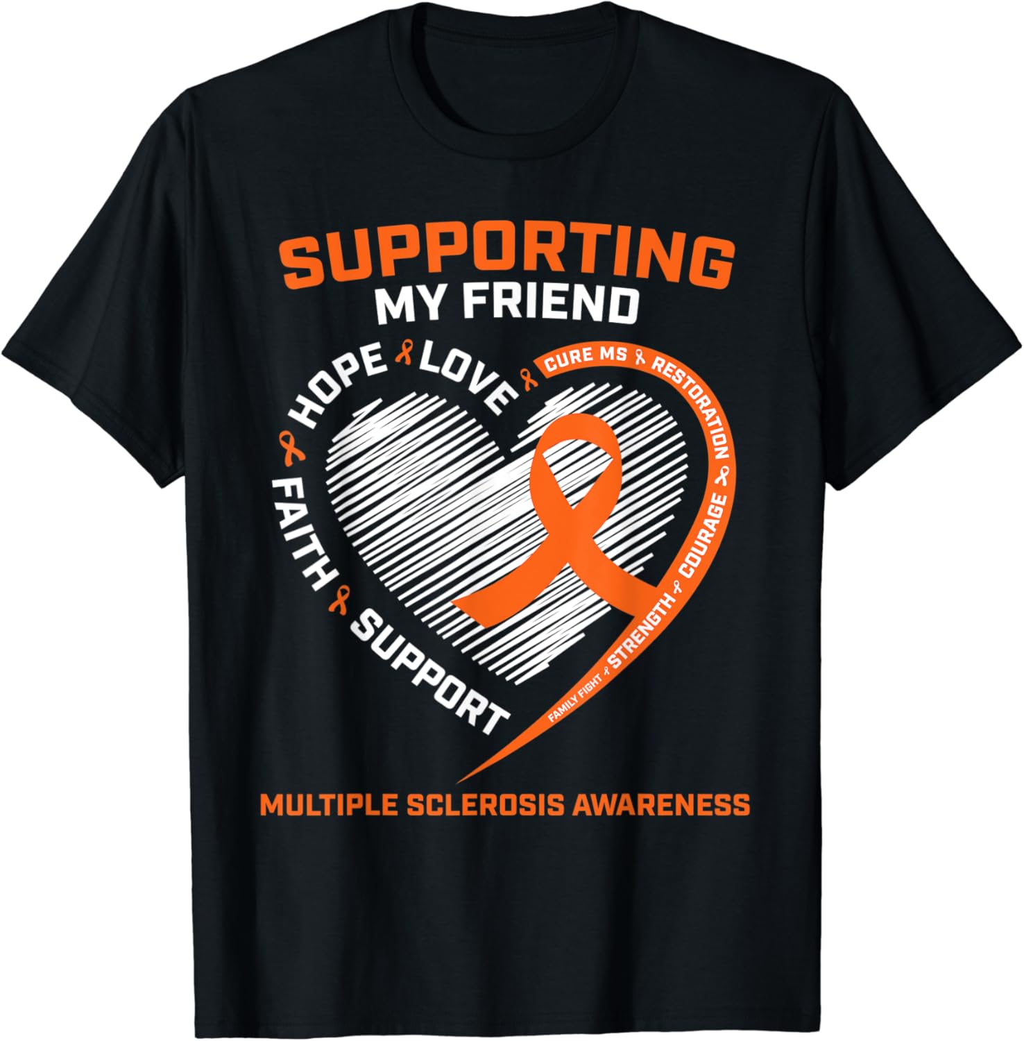 Men MS Shirts Friend Multiple Sclerosis Women MS Awareness TShirt